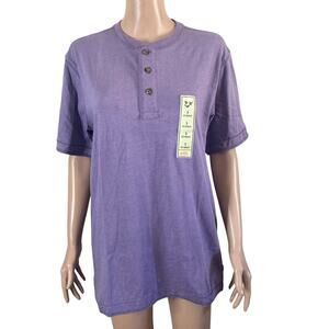 Outdoor Life Henley Shirt Mens Small Purple Pullover New Stretch